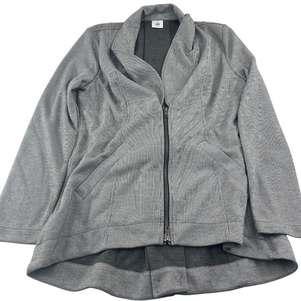 Cabi Women's size‎ Medium Drop Off Jacket Thick stretch knit Full Zip